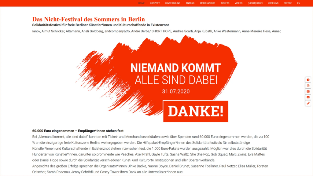 Niemand kommt Festival