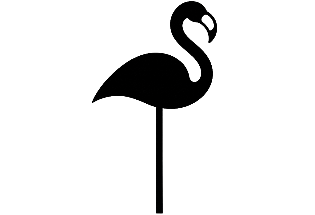 black flamingo